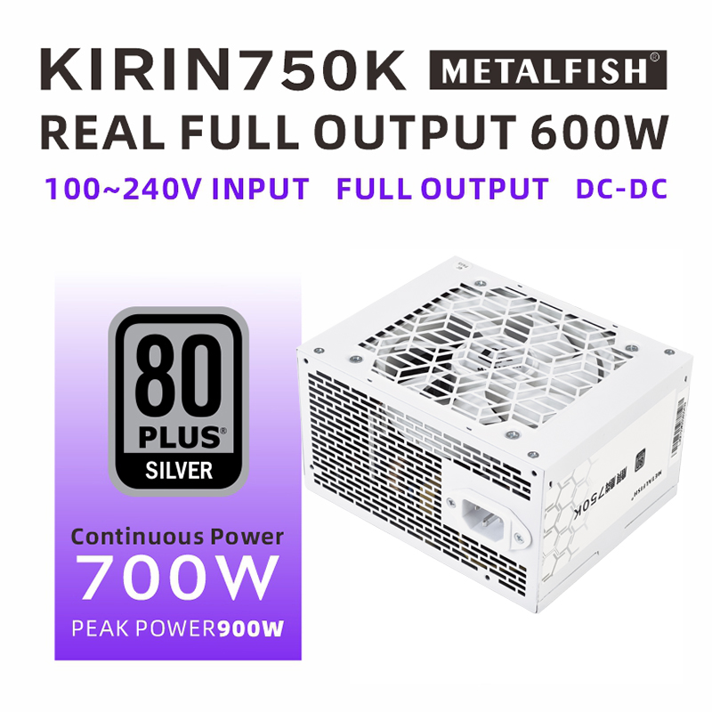 METALFISH KIRIN750K Biała Obud – Power Supply 650W recenzja i cena